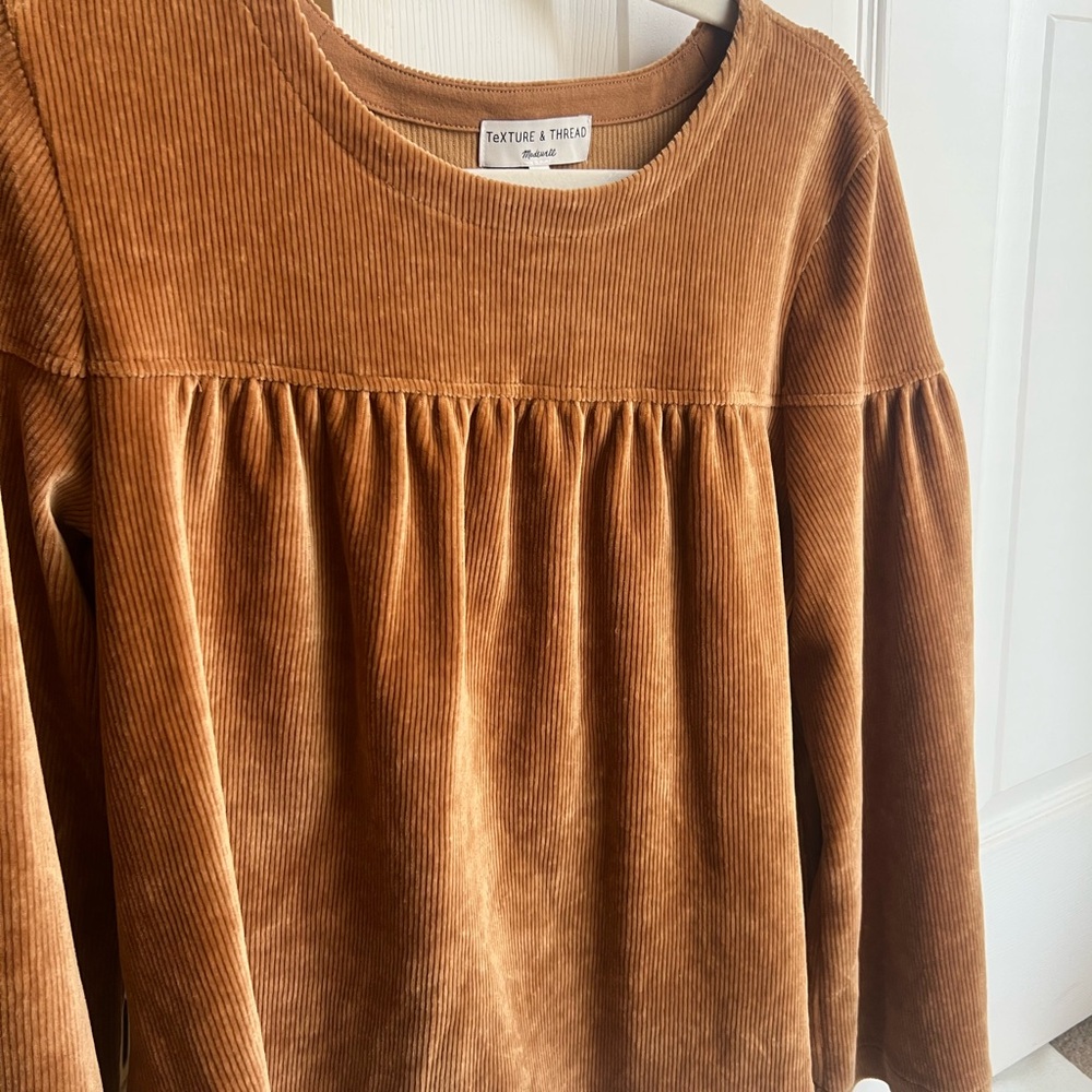 Madewell Terracotta Corduroy Top